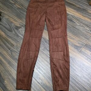 Sundance‎ Faux Suede Moto Leggings Brown Size 4 Biker Pants